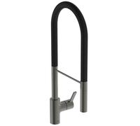 Ideal Standard - Gusto Mitigeur de cuisine, Semi Pro, avec vaporisateur extractible et d'un double spray, bec pivotant à 360°, 6,3 l/min, facile à installer avec la fixation EasyFix+, Magnetic Grey