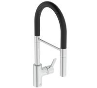 Ideal Standard Robinet de cuisine Gusto Semi-Professionnel BD417AA chromé , douchette extractible