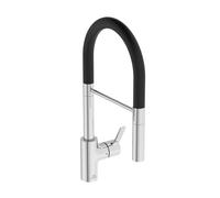 Ideal Standard Robinet de cuisine Gusto Semi-Professionnel BD417AA chromé, douchette extractible
