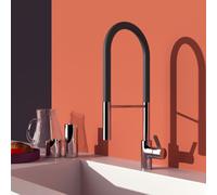 Ideal Standard Robinet de cuisine Gusto BD421AA chromé , avec douchette à main 2 fonctions en métal