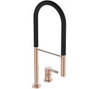Ideal Standard Gusto Robinet de cuisine 2 trous BD425J4 Sunset Rose, avec douchette 2 fonctions en métal