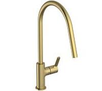 Ideal Standard Robinet de cuisine Gusto BD408A2 or brossé, avec bec haut
