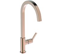 Ideal Standard Robinet de cuisine Gusto BD411J4 Sunset Rose, avec bec haut carré
