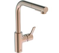 Ideal Standard Gusto robinet de cuisine BD420J4 coucher de soleil rose, avec bec flexible et douchette extractible 2 fonctions