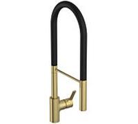 Ideal Standard Gusto robinet de cuisine BD421A2 or brossé, avec douchette 2 fonctions en métal