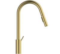Ideal Standard Gusto Robinetterie de cuisine, avec bec haut, saillie 241mm, avec douchette 2 fonctions, BD416A2, Couleur: Or brossÃ©