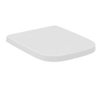 Ideal Standard i.life A abattant WC, Softclose, recouvrant - Blanc (Alpin) | Abattant WC avec mécanisme de fermeture en douceur (Softclose) et charnières robustes en acier inoxydable, T453101