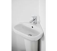 Ideal Standard i.life A lavabo d'angle T451601 45x41x15cm, avec trou pour robinetterie et trop-plein, blanc