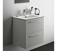 Ideal Standard i.life A K8741DU 64x46x64,5cm, trou pour robinetterie 2000 , poignée en chrome brossé, blanc mat