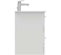 Ideal Standard i.life A K8741DU 64x46x64,5cm, trou pour robinetterie 2000 , poignée en chrome brossé, blanc mat