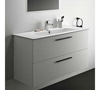 Ideal Standard i.life A paquet de lavabo pour meuble K8747DU 124x46x64,5cm, 1 trou pour robinetterie, poignée en chrome brossé, blanc mat