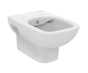 Ideal Standard - i.life A, WC suspendu avec technologie d'échappement RimLS+, eau sans bride certifié 4/2,6 litres, T452301, Blanc