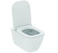 Ideal Standard I.Life B Ensemble Cuvette WC Suspendu Sans bride RimLs+, Longueur 54,5 cm, Abattant Ultrafin & Frein de Chute, Blanc T533001