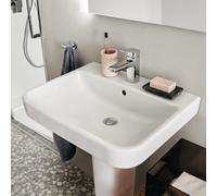 Ideal Standard Lavabo mural i.life B T460701, percé pour robinetterie, trop-plein, 60×48×18 cm, blanc