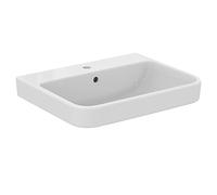 Ideal Standard I.LIFE B Lavabo Salle de Bain, T460701, 60 x 48 cm, Toilette, Fixation Mur, Céramique, Percé pour robinetterie, Blanc