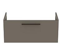 Ideal Standard i.life B meuble double vasque T5275NG 1 tiroir, 100 x 50,5 x 44 cm, gris quartz mat