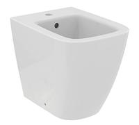 Ideal Standard - i.life S Bidet au sol monotrou pour installation de fil mural à faible profondeur de seulement 48 cm