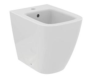 Ideal Standard - i.life S Bidet au sol monotrou pour installation de fil mural à faible profondeur de seulement 48 cm