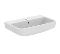 Ideal Standard I.LIFE S Lavabo Spécial Petit Espace Profondeur Réduite Salle de Bain Toilette Fixation Mur Céramique Blanc Percé 1Trou de Trop-Plein 60 x 38 cm T458301