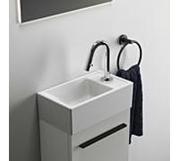 Ideal Standard i.Life S lave-mains E211201 banc de robinetterie à droite, 1 trou de robinetterie, sans trop-plein, blanc , 37x21x12cm