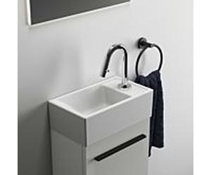 Ideal Standard i.Life S lave-mains E211201 banc de robinetterie à droite, trou de robinetterie 2000 , sans trop-plein, blanc , 37x21x12cm