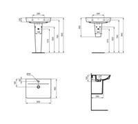 Ideal Standard Ideal Standard lavabo CONNECT AIR 600 x 460 x 160 mm blanc Quantité:1