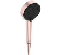 Ideal Standard Idealrain Alu+ Douchette multi-fonctions, avec deux types de jets sélectionnables par rotor, pomme de douche à économie d'eau avec buses EasyClean - Rosé (100x56x232 mm)