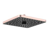 Ideal Standard Idealrain Alu+ Pommeau de douche, avec deux jets via un inverseur rotatif, pommeau de douche économe en eau avec buses EasyClean, design carré - Rosé (260x260x82 mm)