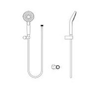 Ideal Standard Idealrain Evo set de douche de bain B2404AA, chrome, rond