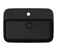 Ideal Standard Ipalyss vasque, 1 trou pour robinet, avec trop-plein, 550x380x145 mm, E2077V3, Couleur: Noir Mat