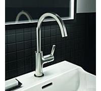 Ideal Standard Joy mitigeur lavabo BC778GN bec haut, pivotante , sans garniture de vidage, saillie 169 mm, Silver Storm