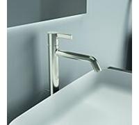 Ideal Standard Joy mitigeur lavabo BC781GN avec base allongée, avec garniture de vidage , projection 170 mm, Silver Storm