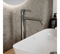 Ideal Standard Joy mitigeur lavabo BC781GN avec base allongée, avec garniture de vidage , projection 170 mm, Silver Storm