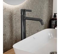 Ideal Standard Joy mitigeur lavabo BC782A5 avec base allongée, sans mitigeur lavabo vidage, saillie 170 mm, gris magnétique