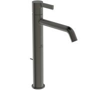 Ideal Standard Joy Mitigeur de lavabo, socle rallongé, avec vidage métal, BC781A5, Couleur: Gris magnétique