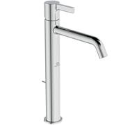 Ideal Standard Joy Mitigeur de lavabo, socle rallongé, avec vidage métal, BC781AA, Couleur: chrome