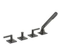 Ideal Standard Joy Neo mitigeur de salle de bain 4 trous BD167A5 sans bec, avec douchette à main, poignées à levier, gris magnétique