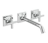 Ideal Standard Joy Neo set de finition BD153AA pour mitigeur lavabo 3 trous, poignées croisées, saillie 209mm, chromé