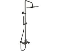 Ideal Standard Joy Neo système de douche à deux poignées BD158A5 avec mitigeur de douche, poignées en croix, gris magnétique