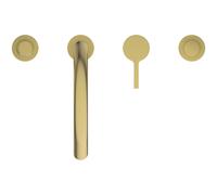 Ideal Standard Joy robinetterie de bain 4 trous bord de baignoire, avec set de douchette, avec bec, BC789A2, Couleur: Or brossÃ©