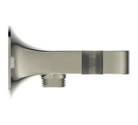 Ideal Standard La Dolce Vita Coude de raccordement mural encastré, avec support de douche, 60x99x60 mm, BD682GN, Couleur: Silver Storm