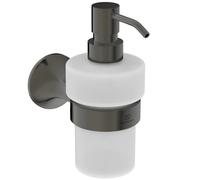 Ideal Standard La Dolce Vita Distributeur de lotion, en verre satiné, fixation invisible, 75x160x164mm, T5510A5, Couleur: Gris magnétique