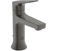 Ideal Standard La Dolce Vita mitigeur lavabo BD655A5 avec garniture de vidange en métal, projection 100mm, gris magnétique