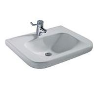 Lavabo Ideal Standard Contour 21 E512301 avec trou pour robinetterie, sans trop-plein, accessible, 60x55,5x17,5cm, blanc