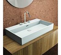 Ideal Standard lavabo supplémentaire T390001 avec 3 trous pour robinetterie, avec trop-plein, sol, 800 x 450 x 150 mm, blanc
