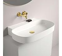 Ideal Standard Linda-X lavabo T499301 sans trou pour robinetterie, sans trop-plein, meulé, 750 x 500 x 130 mm, blanc