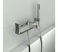 Ideal Standard Mitigeur bain Conca BC763GN apparent, avec set de douche, Silver Storm