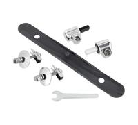 Ideal Standard - Multi Suites, Ensemble de charnières pour siège de toilette à fermeture ralentie série Tesi Design en acier inoxydable, T2327BJ, Chromé