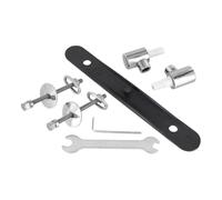 Ideal Standard - Multi Suites, Ensemble de charnières pour siège WC à fermeture ralentie série Mia en acier inoxydable, J4885BJ, chromé