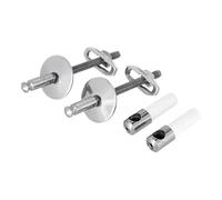 Ideal Standard - Multi Suites, Ensemble de charnières pour siège WC série Active en acier inoxydable, J4765BJ, Chromé